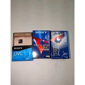 Sony VHS-C premium 30 minute Factory Sealed NEW DVC Lot Of 4